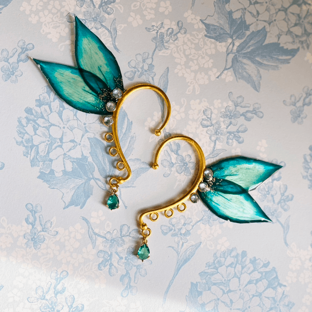 Earcuff bleu aqualine 